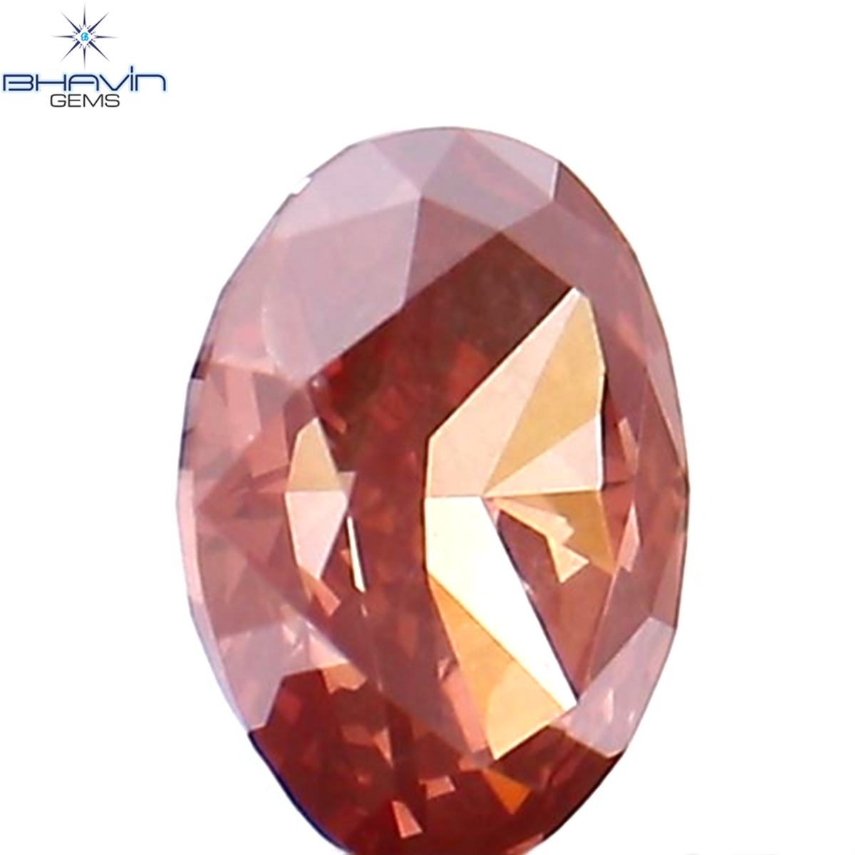 0.25 CT オーバル シェイプ ナチュラル ルース ダイヤモンド ピンク カラー SI1 クラリティ (4.55 MM)
