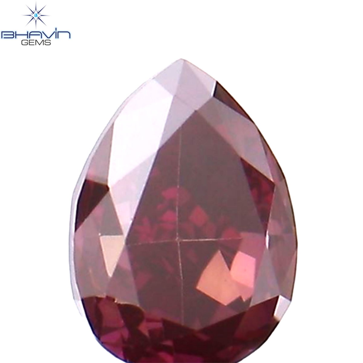 0.23 CT Natural Pear Diamond Enhanced Pink Color Clarity VS1 (4.23 MM)