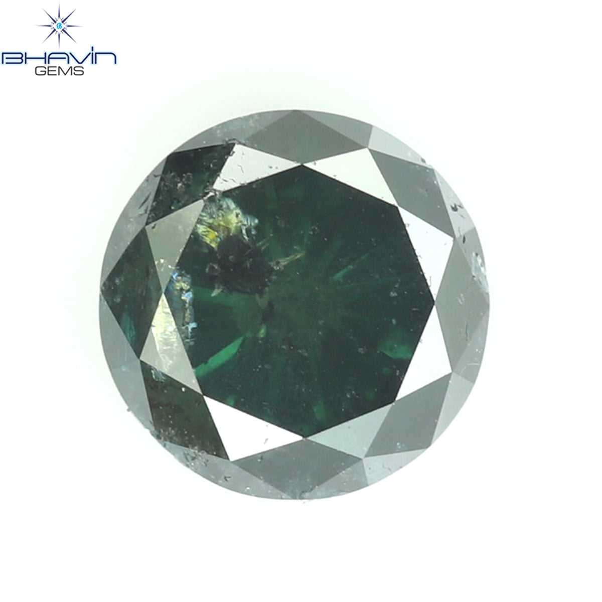 0.85 CT Natural Round Diamond Enhanced Blue Color Clarity I3 (5.67 MM)