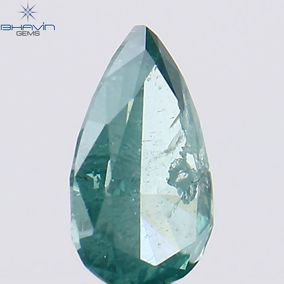0.21 CT Natural Pear Diamond Enhanced Blue Color Clarity I1 (5.10 MM)
