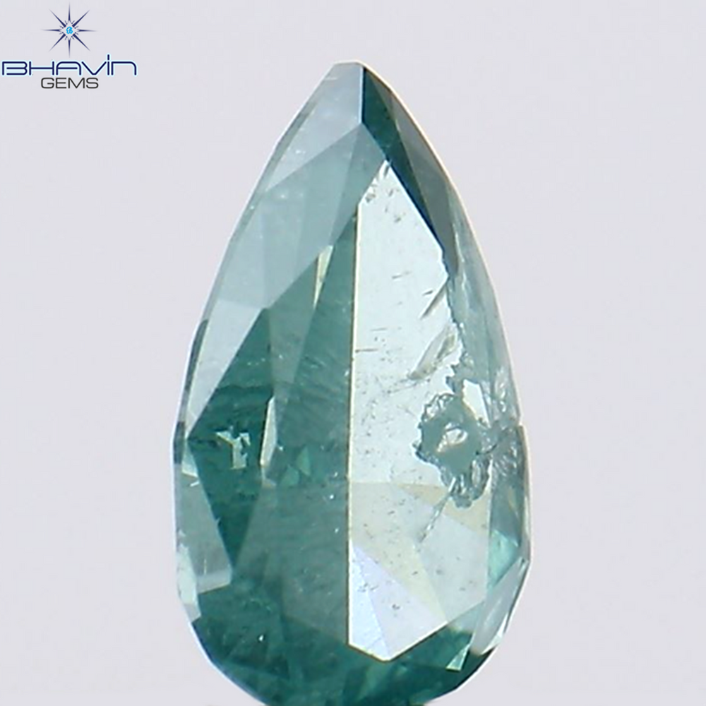 0.21 CT ペアシェイプ ナチュラル ダイヤモンド ブルー カラー I1 クラリティ (5.10 MM)