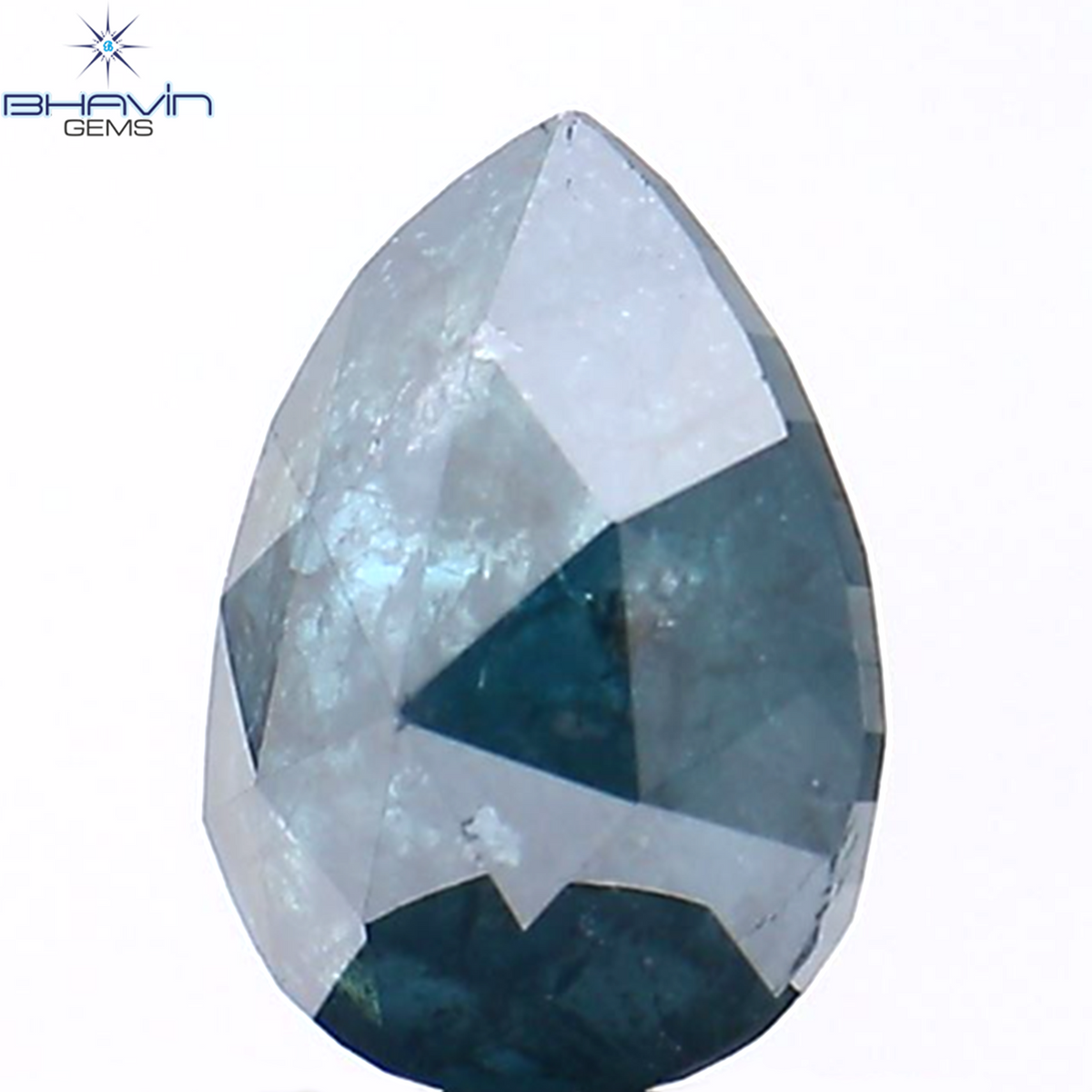 0.84 CT Natural Pear Diamond Enhanced Blue Color Clarity I3 (7.15 MM)