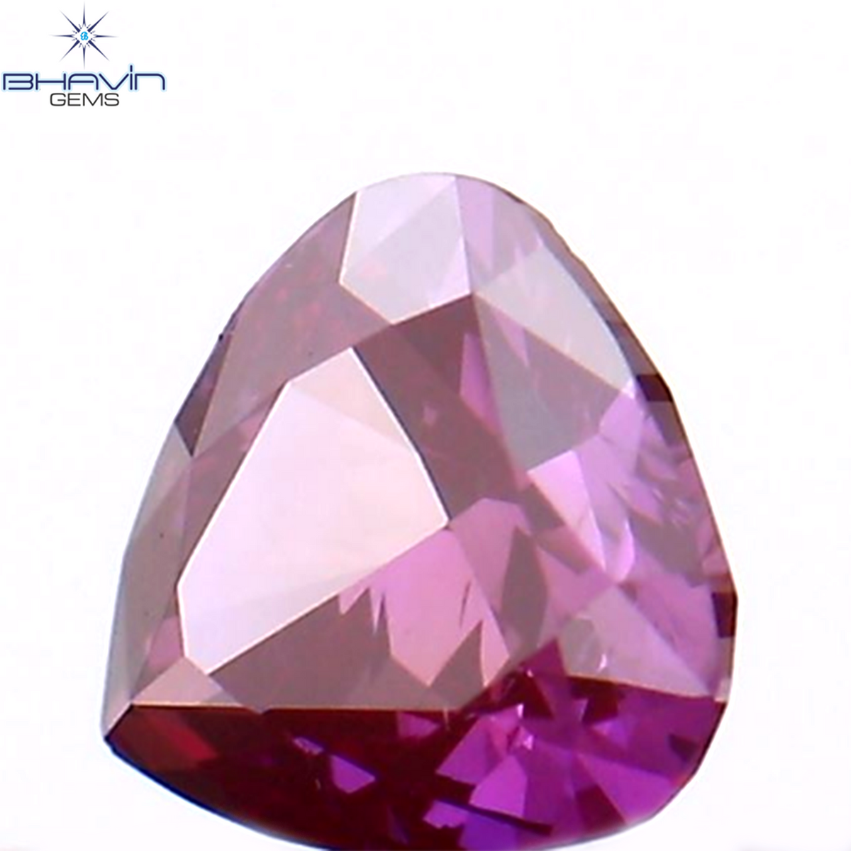 0.15 CT Natural Heart Diamond Enhanced Pink Color Clarity VS1 (3.71 MM)