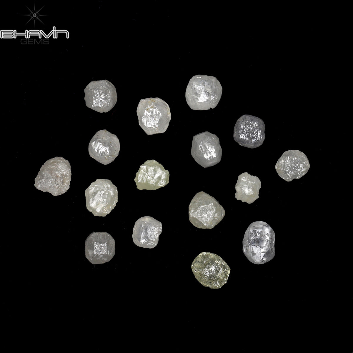 3.07 CT/16 Pcs Natural Rough Diamond White Color Clarity I3 (3.05 MM)