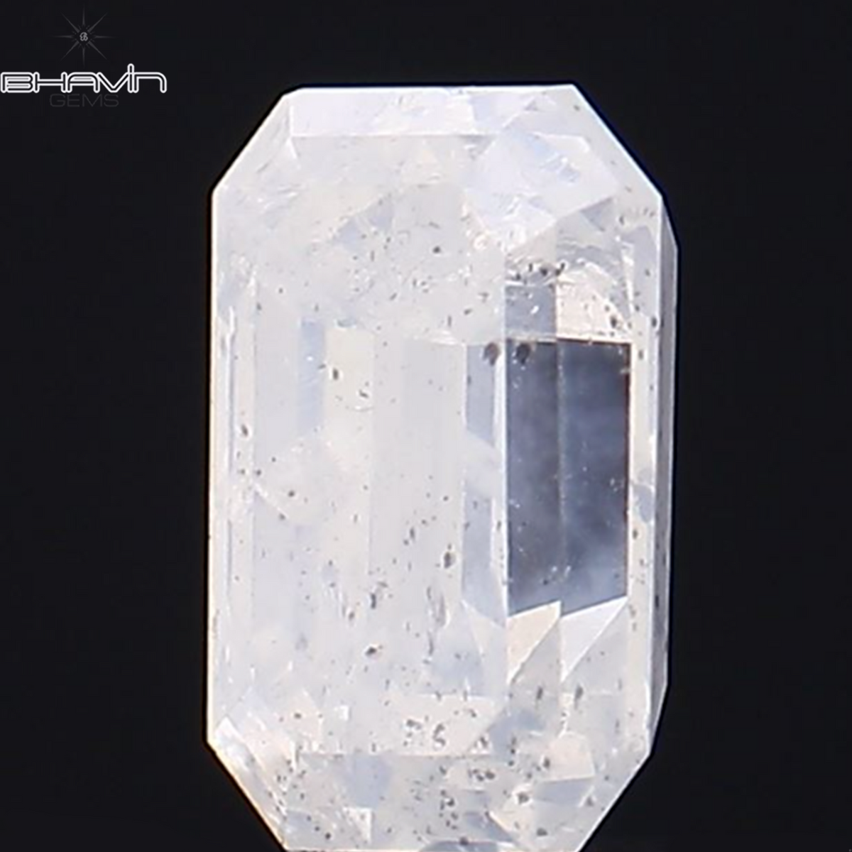 0.21 CT エメラルド シェイプ ナチュラル ダイヤモンド オレンジ色 VS2 クラリティ (3.86 MM)