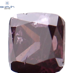 0.30 CT Cushion Shape Natural Loose Diamond Enhanced Pink Color I1 Clarity (3.77 MM)