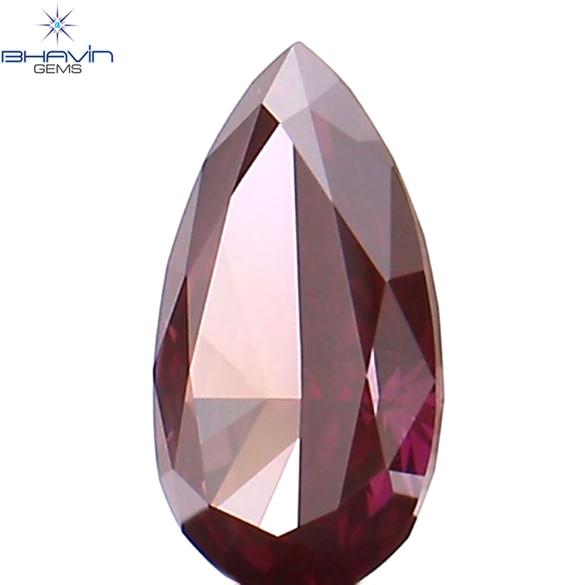 0.20 CT Natural Pear Diamond Enhanced Pink Color Clarity VS1 (5.24 MM)
