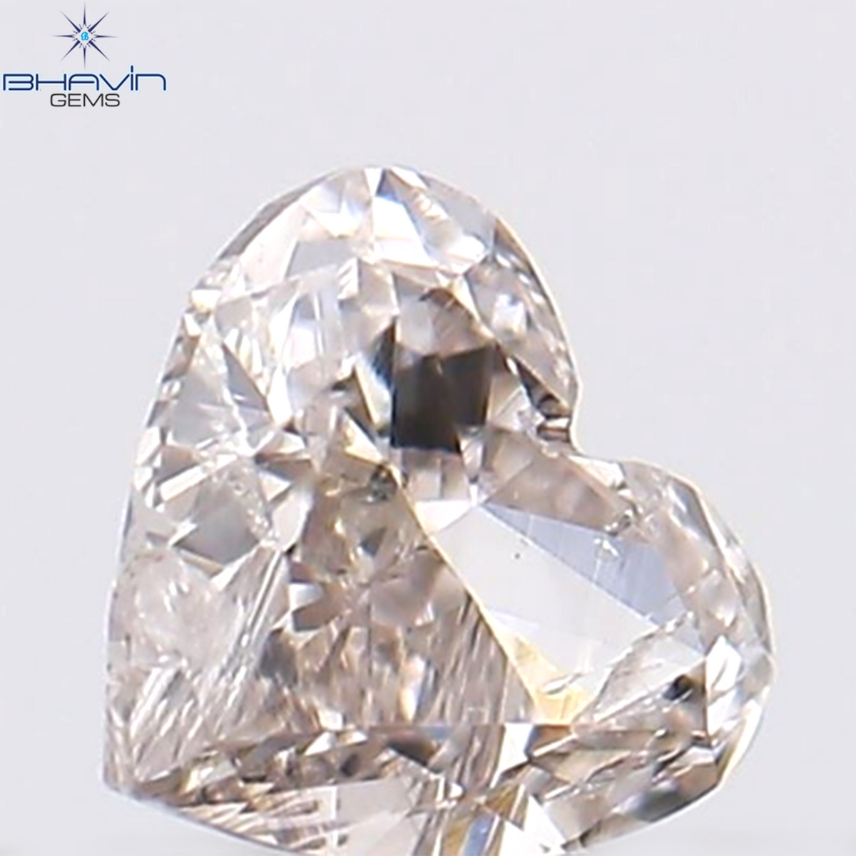 0.12 CT Natural Heart Diamond Pink Color Clarity SI1 (3.22 MM)