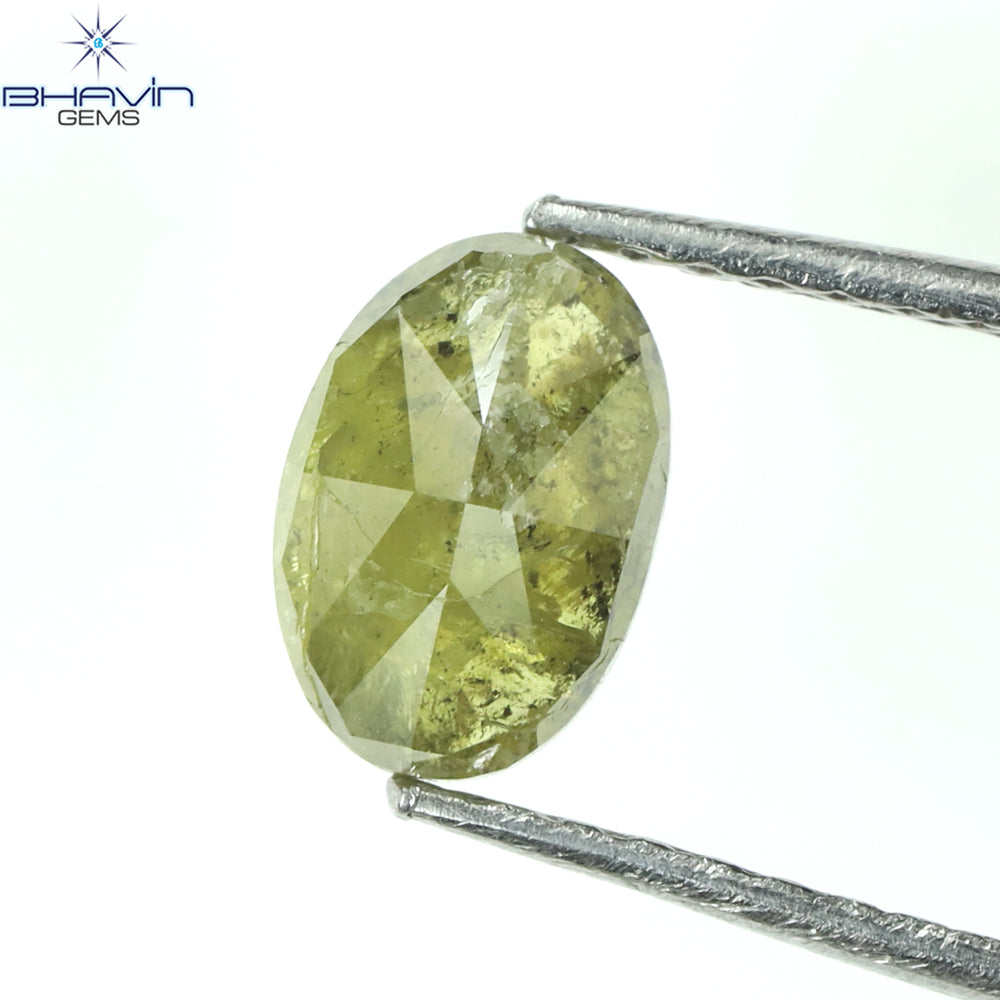 0.99 CT Oval Shape Natural Loose Diamond Green Color I3 Clarity (7.10 MM)