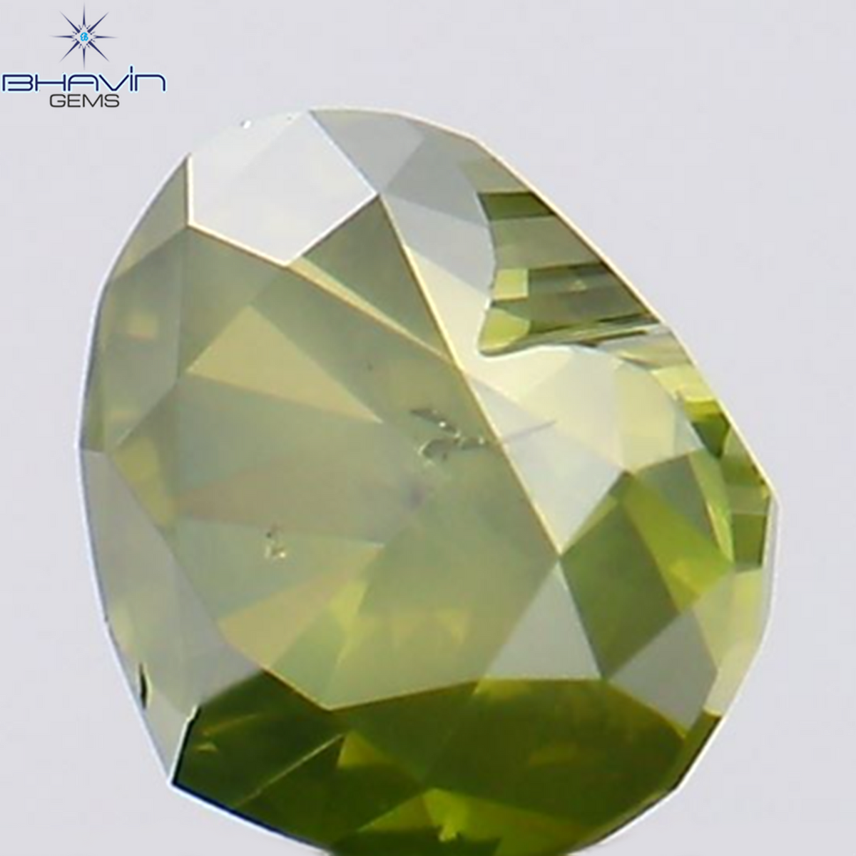 0.31 CT ハート シェイプ ナチュラル ダイヤモンド グリーン カラー SI2 クラリティ (4.33 MM)