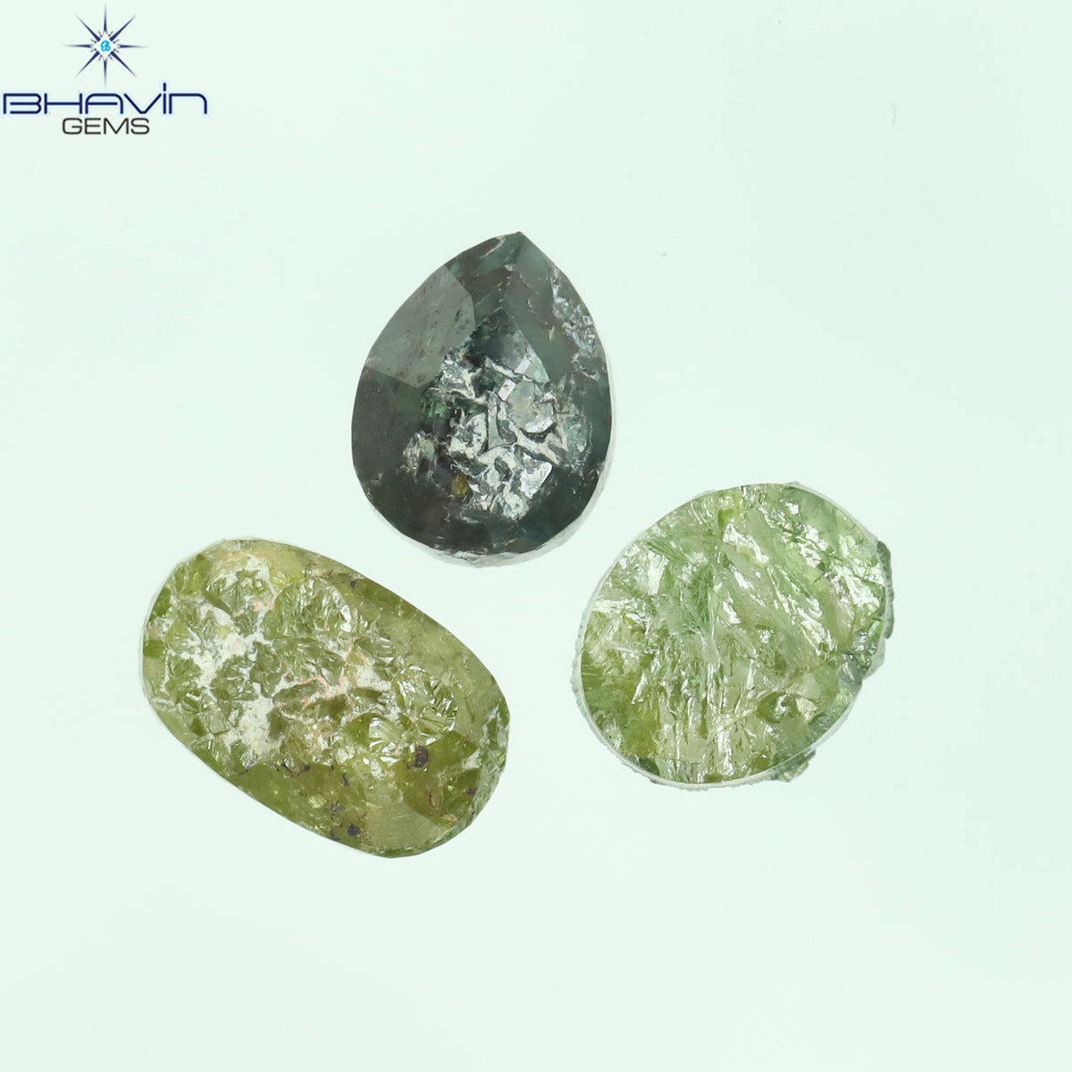 2.40 CT/3 Pcs Natural Mix Rough Diamond Enhanced Mix Color Clarity I3 (6.85 MM)