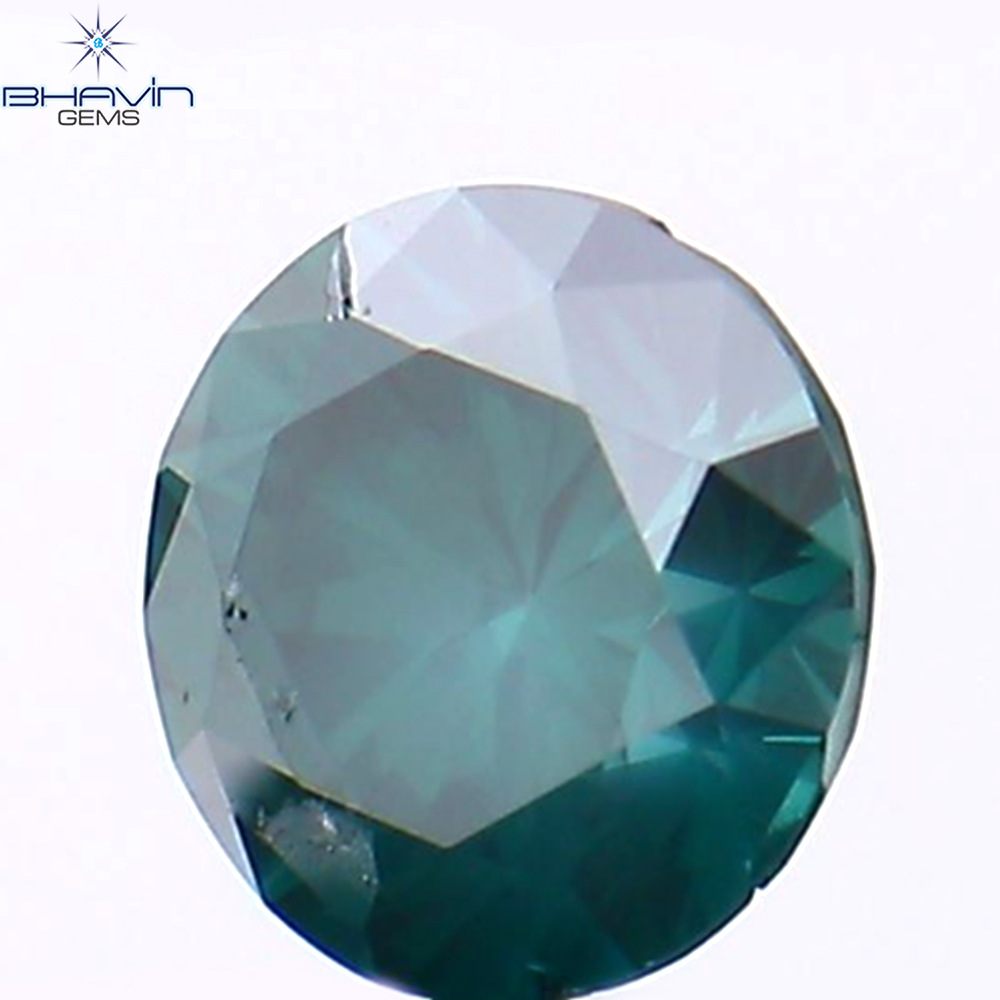 0.45 CT Natural Round Diamond Enhanced Blue Color Clarity SI2 (4.75 MM)