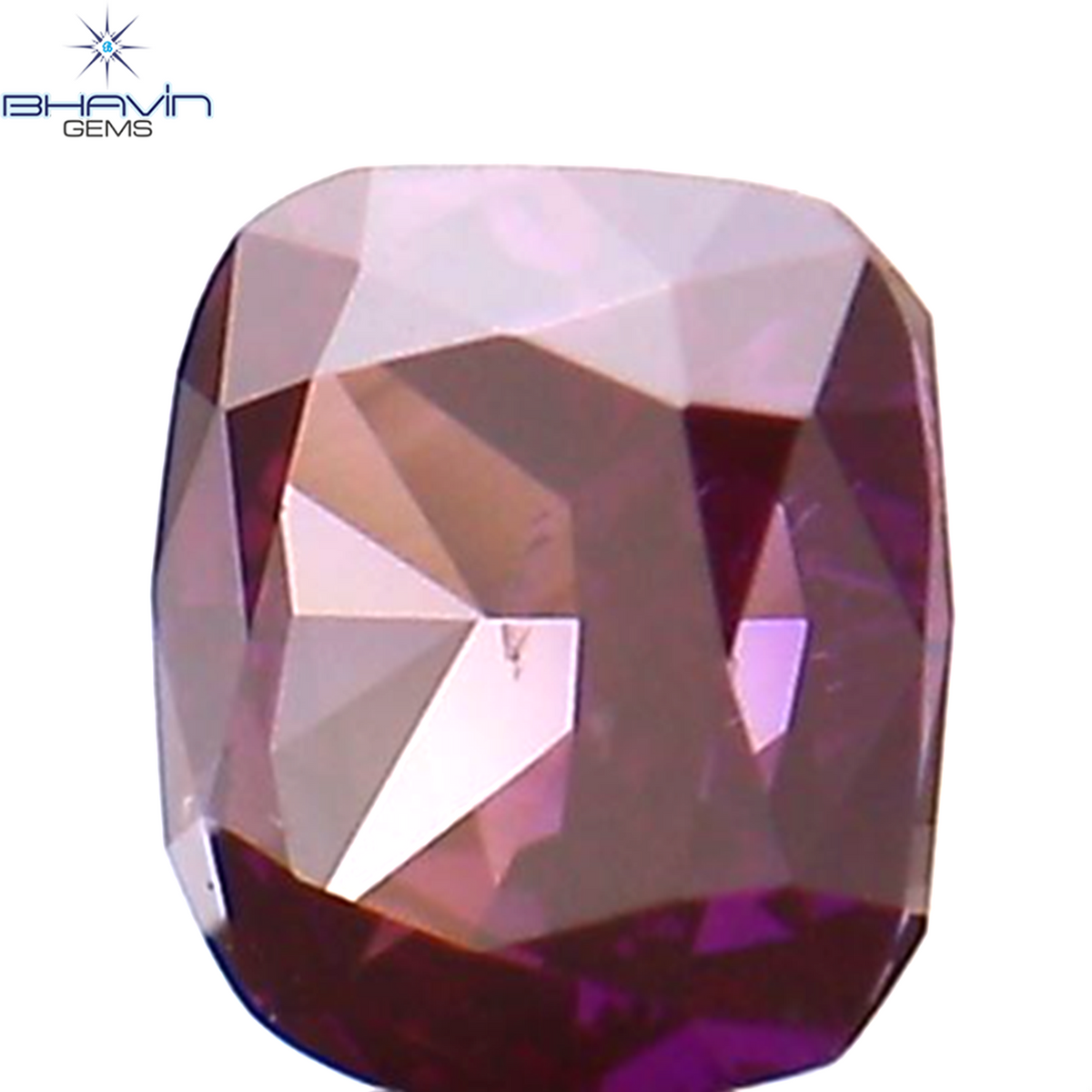 0.07 CT クッション シェイプ ナチュラル ルース ダイヤモンド 強化ピンク色 VS2 クラリティ (2.36 MM)