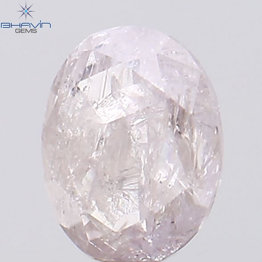0.24 CT Oval Shape Natural Diamond Pink Color I3 Clarity (4.33 MM)