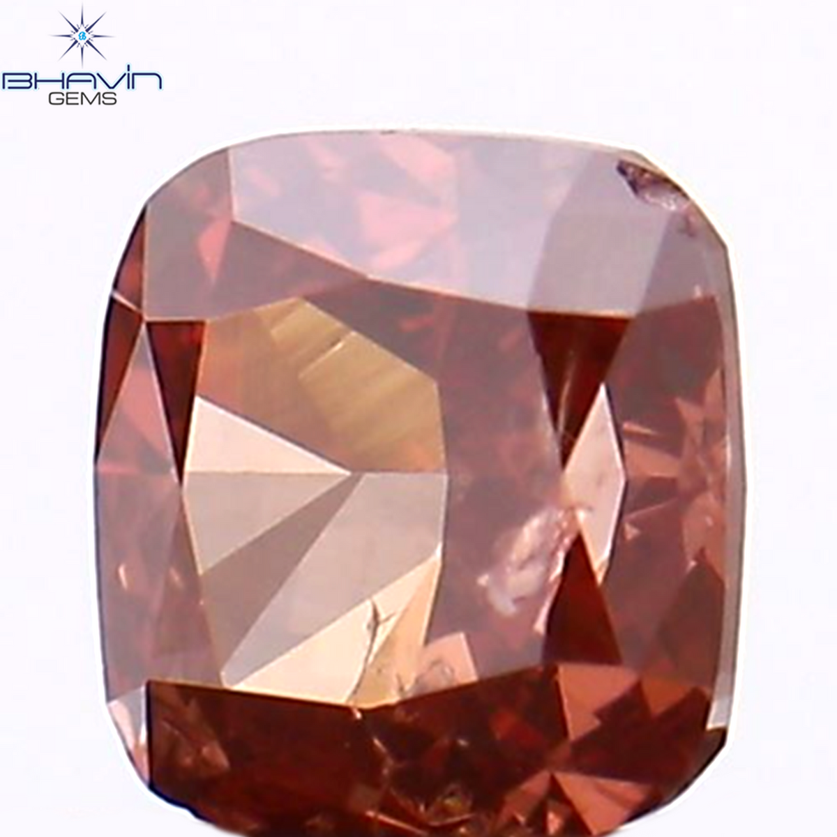 0.18 CT クッション シェイプ ナチュラル ルース ダイヤモンド 強化ピンク色 SI2 クラリティ (3.15 MM)
