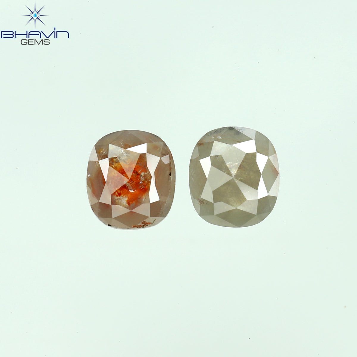 1.00 CT/3 ピース ミックス シェイプ ナチュラル ダイヤモンド ソルト アンド ペッパー カラー I3 クラリティ (4.30 MM)