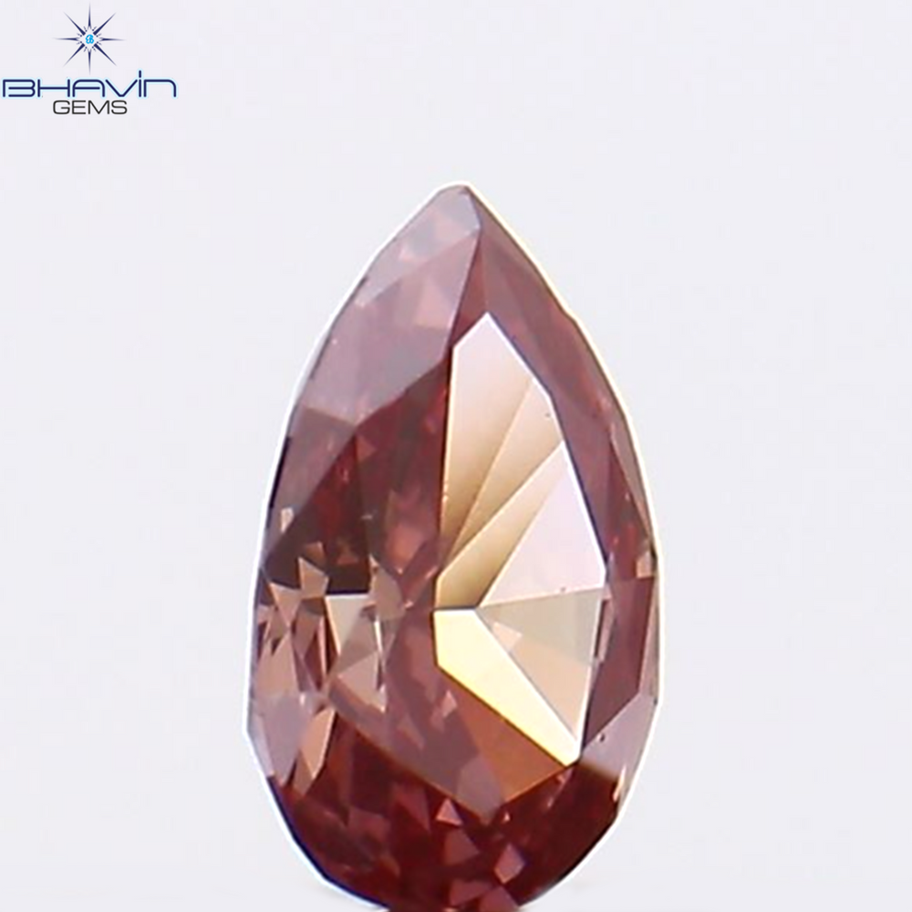 0.08 CT ペアシェイプ ナチュラル ダイヤモンド ピンク色 VS1 クラリティ (3.58 MM)