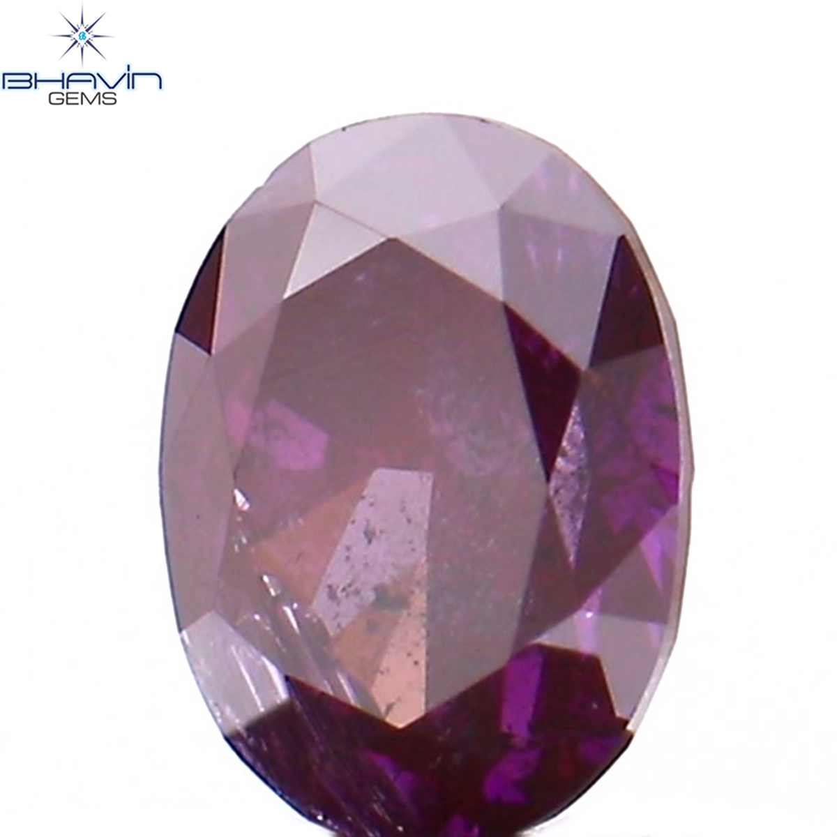 0.30 CT Natural Oval Diamond Enhanced Pink Color Clarity I1 (4.42 MM)
