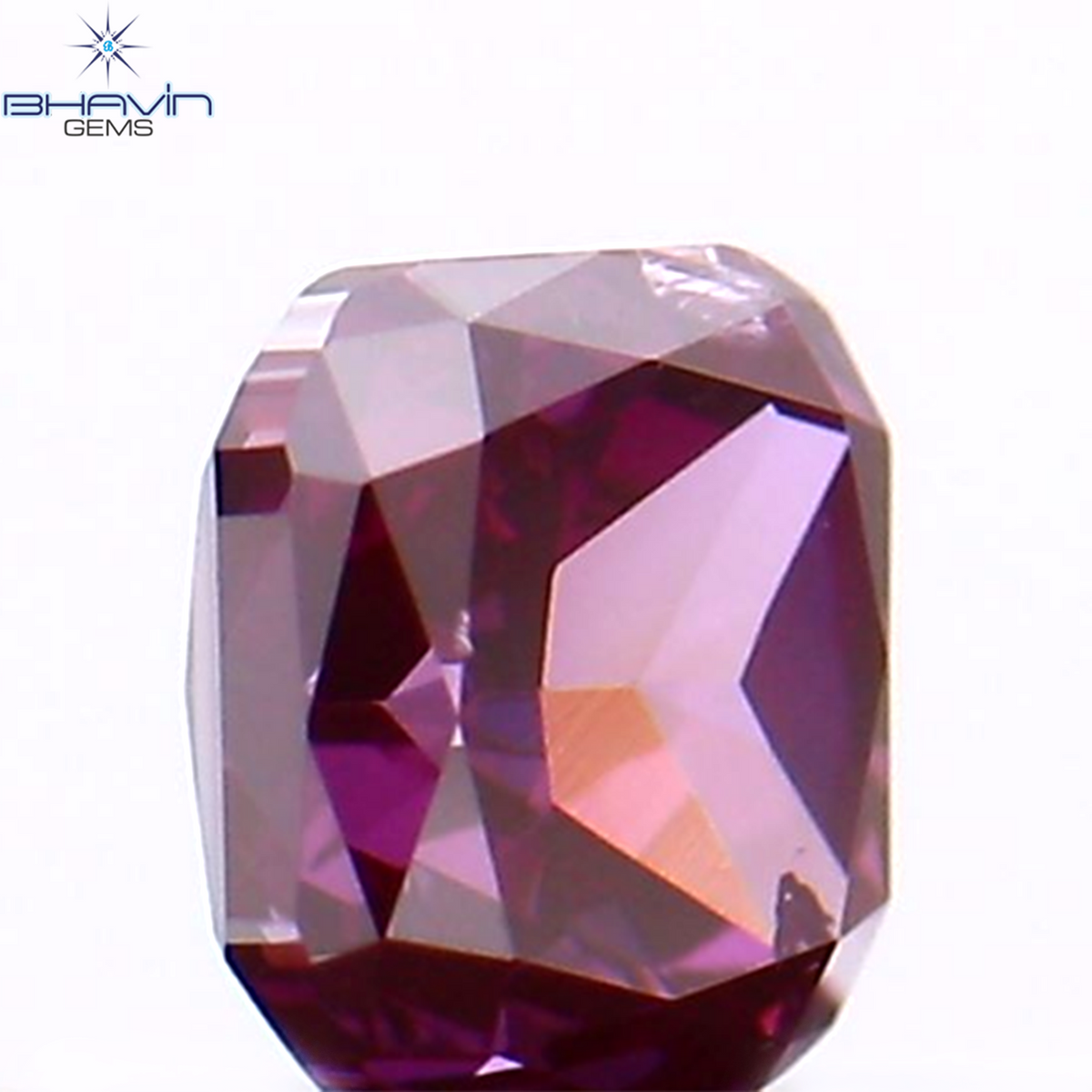0.18 CT Natural Cushion Diamond Enhanced Pink Color Clarity SI1 (3.09 MM)