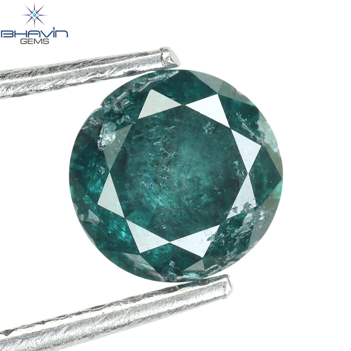 0.56 CT Natural Round Diamond Enhanced Blue Color Clarity I3 (5.16 MM)