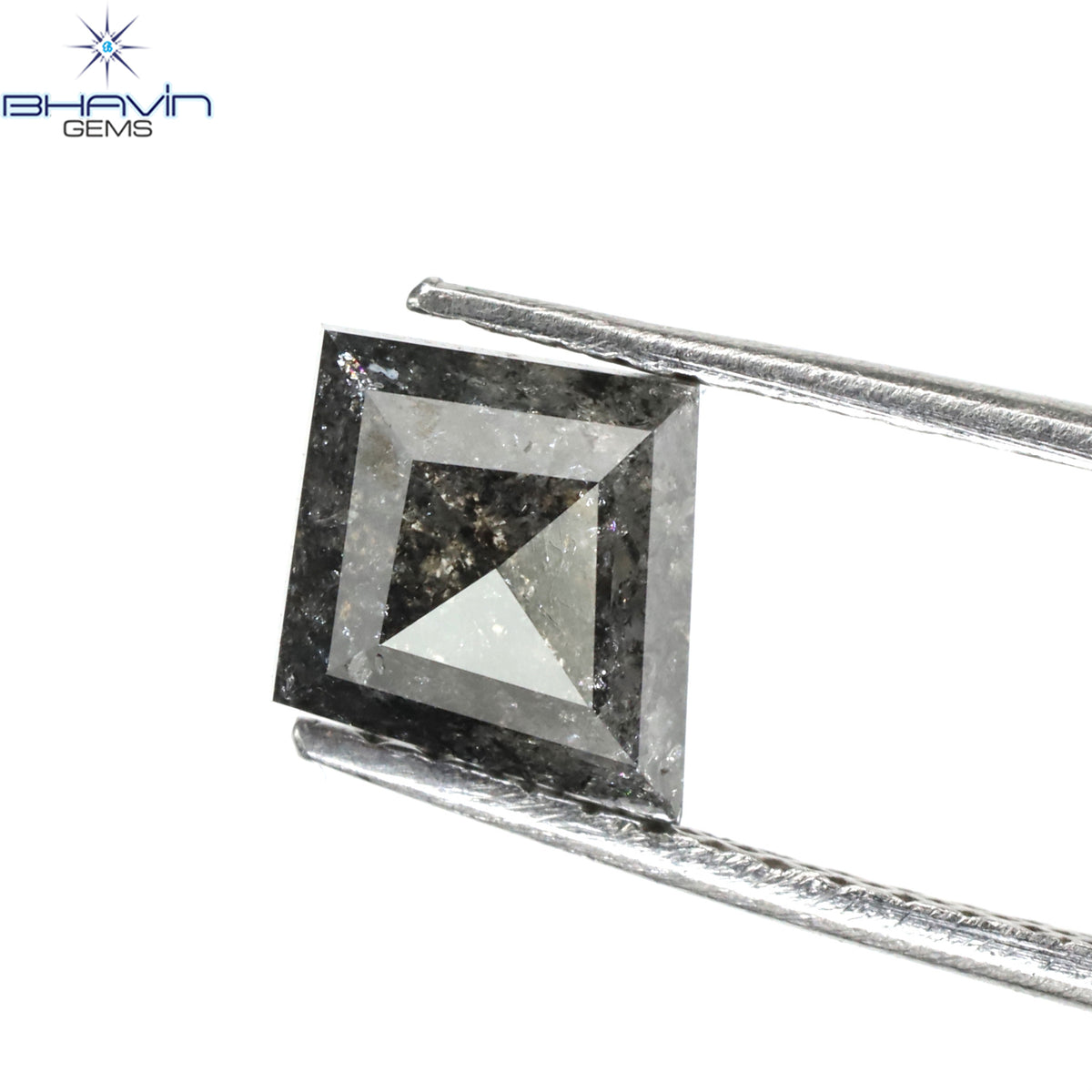0.93 CT カイト ダイヤモンド ナチュラル ルース ダイヤモンド ソルト アンド ペッパー カラー I3 クラリティ (9.37 MM)