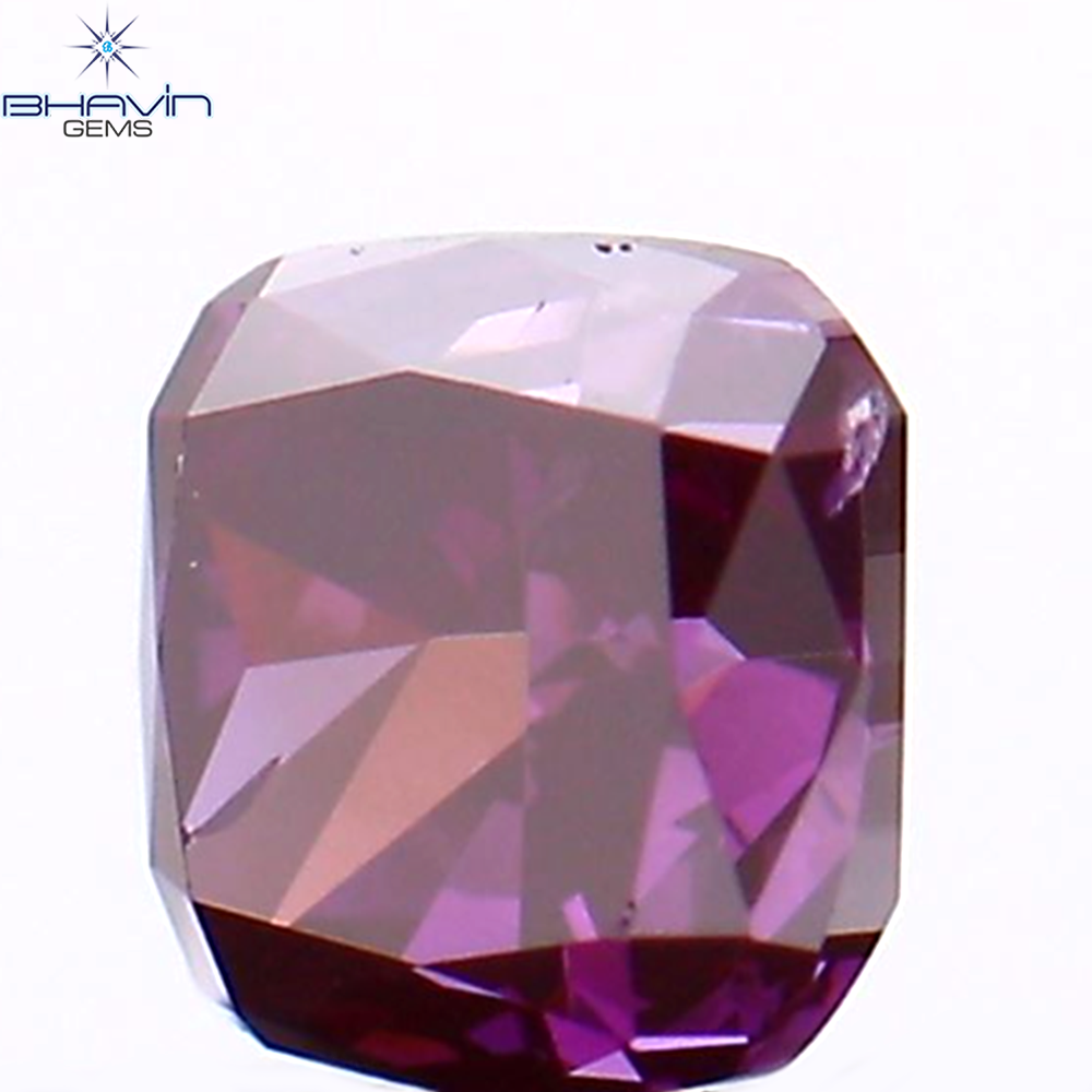 0.21 CT クッション シェイプ ナチュラル ルース ダイヤモンド 強化ピンク色 SI1 クラリティ (3.29 MM)