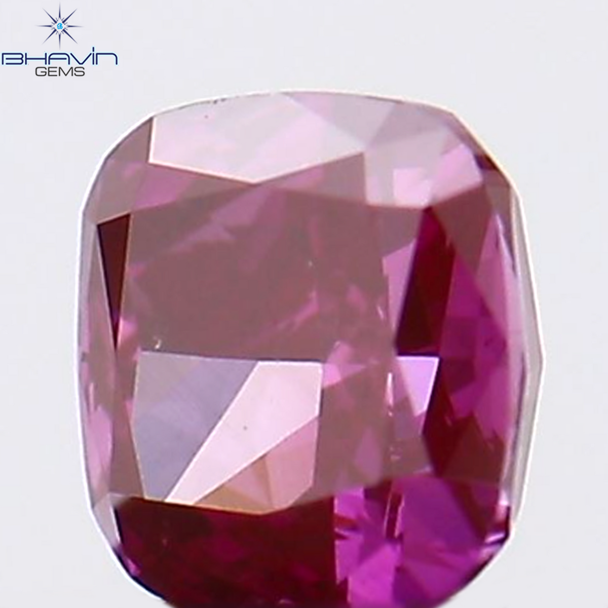 0.16 CT Natural Cushion Diamond Enhanced Pink Color Clarity VS1 (3.13 MM)