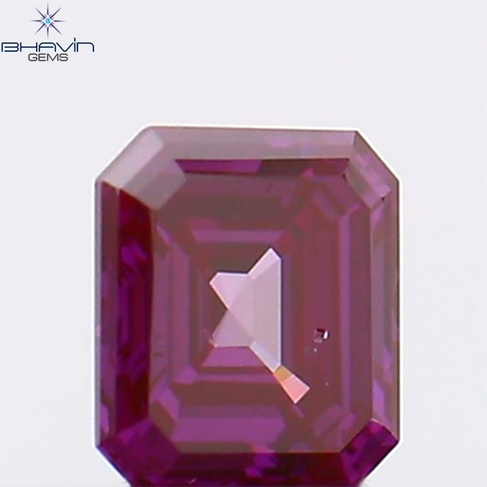 0.24 CT アッシャー シェイプ ナチュラル ダイヤモンド ピンク色 VS2 クラリティ (3.74 MM)