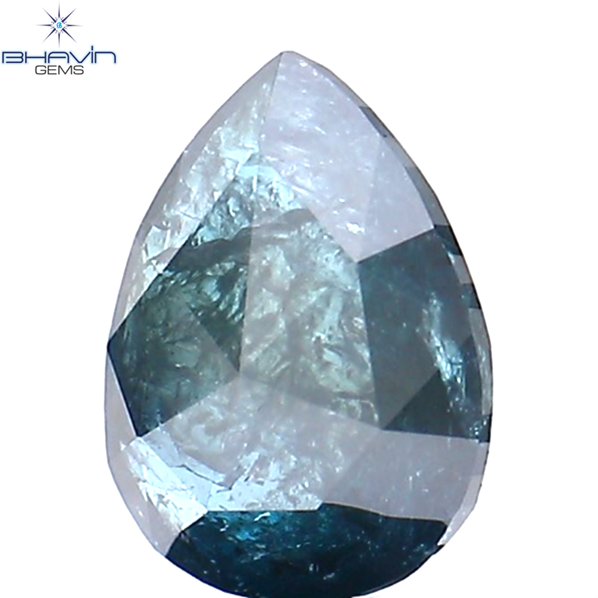 1.02 CT Natural Pear Diamond Enhanced Blue Color Clarity I3 (7.98 MM)