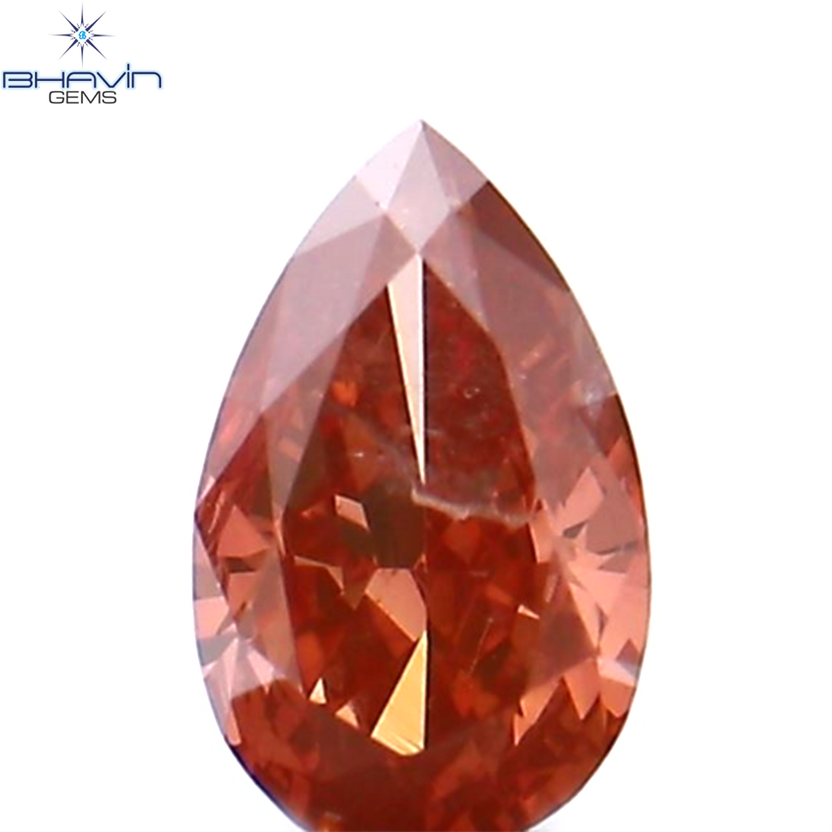 0.12 CT Natural Pear Diamond Enhanced Pink Color Clarity SI1 (4.19 MM)
