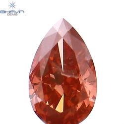0.12 CT Pear Shape Natural Diamond Pink Color SI1 Clarity (4.19 MM)