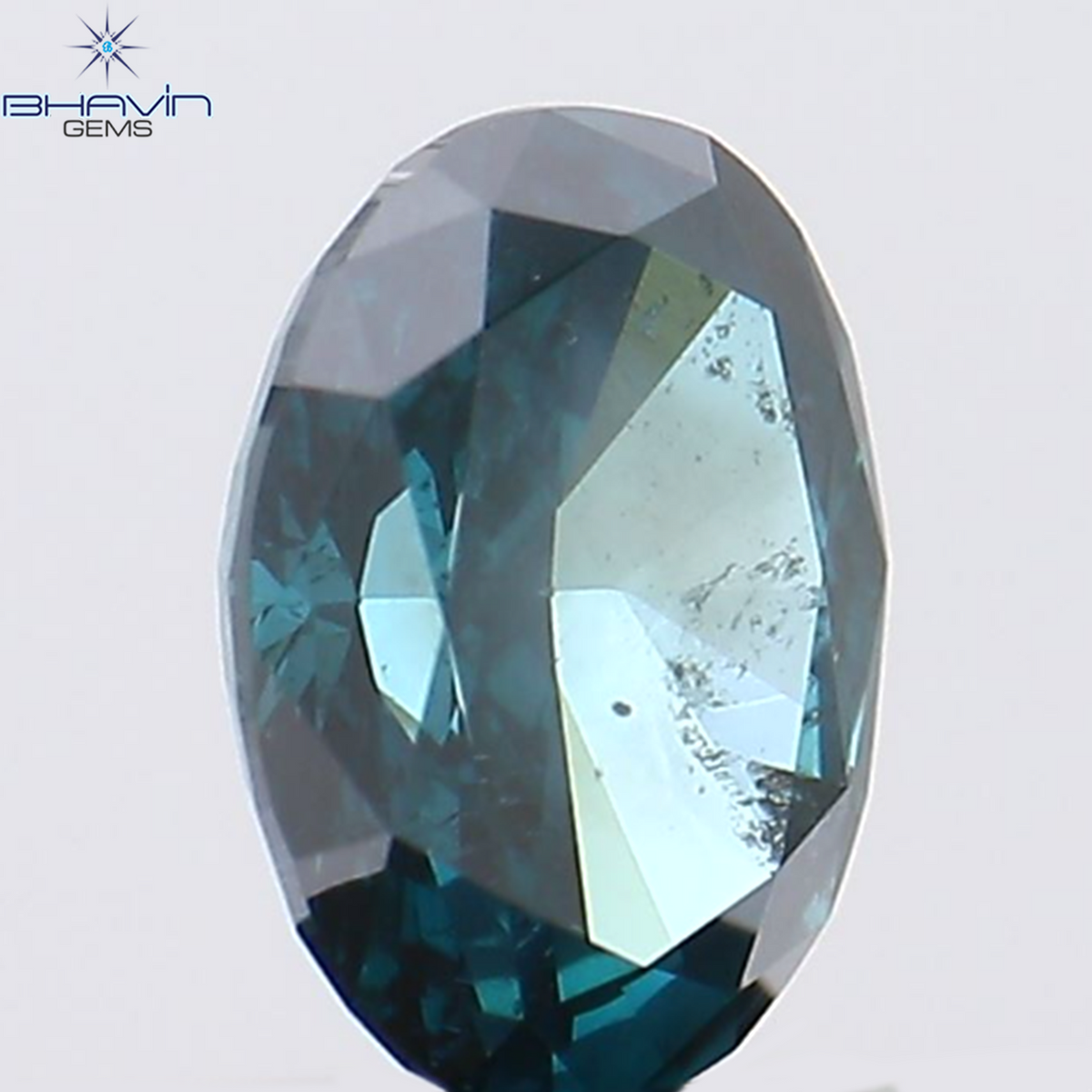 0.35 CT Natural Oval Diamond Enhanced Blue Color Clarity SI2 (5.10 MM)