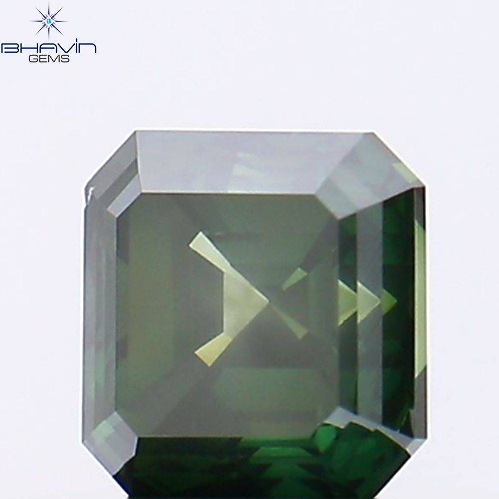 1.01 CT Asscher Shape Natural Diamond Green Color VS1 Clarity (5.34 MM)