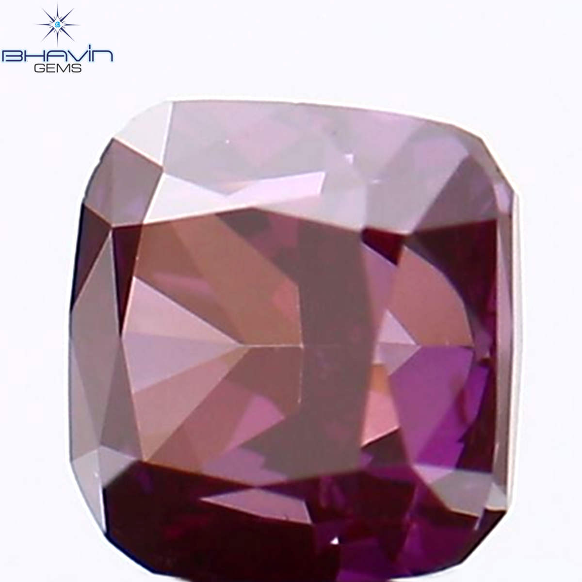 0.32 CT Natural Cushion Diamond Enhanced Pink Color Clarity VS1 (3.60 MM)