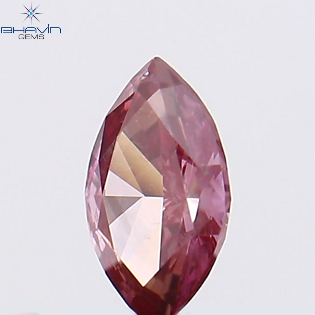 0.09 CT Natural Marquise Diamond Enhanced Pink Color Clarity VS1 (4.09 MM)