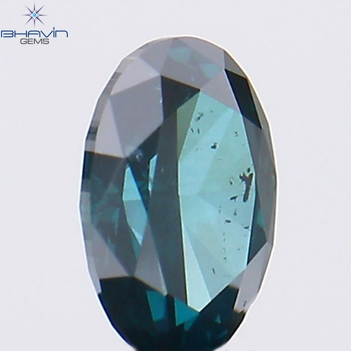0.19 CT オーバル シェイプ ナチュラル ダイヤモンド ブルー カラー SI1 クラリティ (4.30 MM)