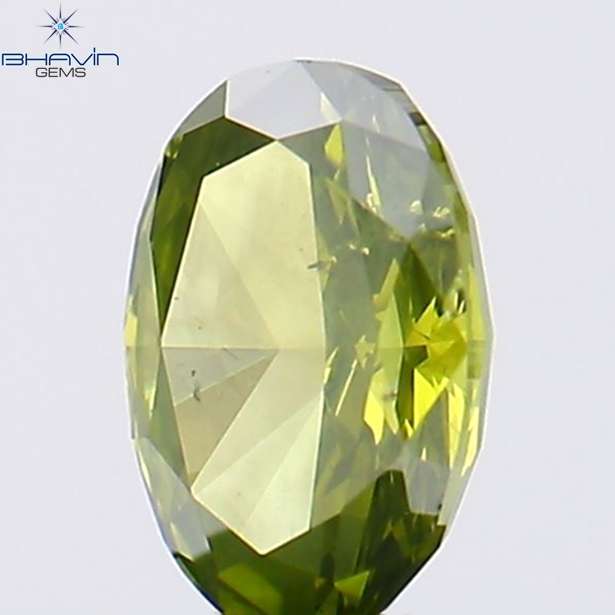 0.25 CT Natural Oval Diamond Enhanced Green Color Clarity SI1 (4.74 MM)
