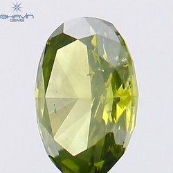 0.25 CT Oval Shape Natural Diamond Green Color SI1 Clarity (4.74 MM)