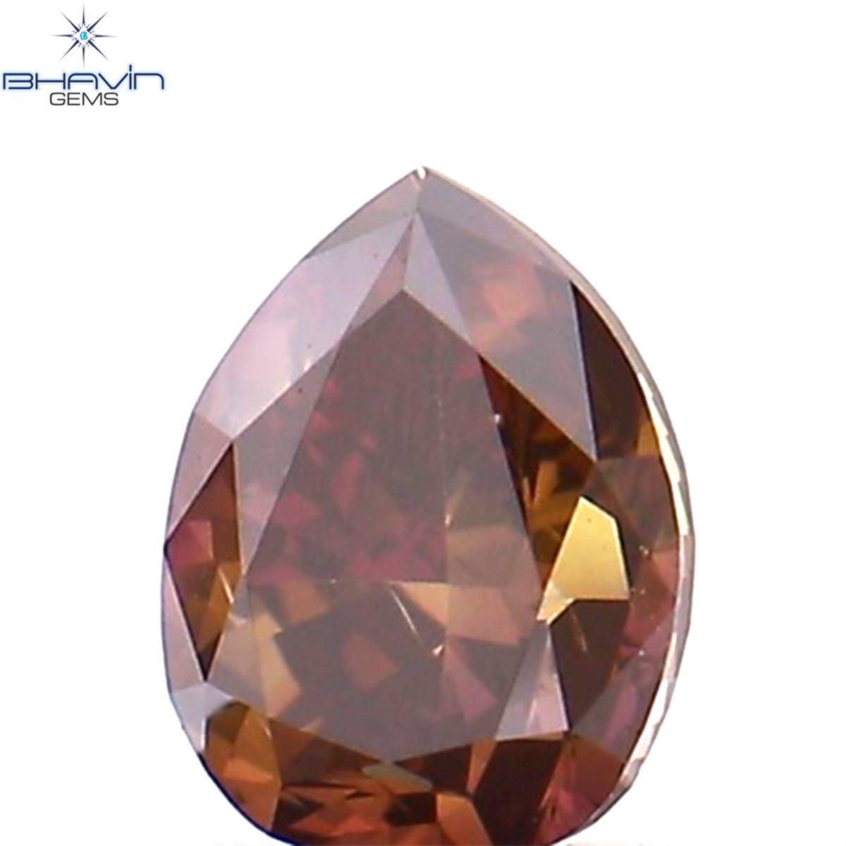 0.25 CT Natural Pear Diamond Enhanced Pink Color Clarity VS1 (4.05 MM)