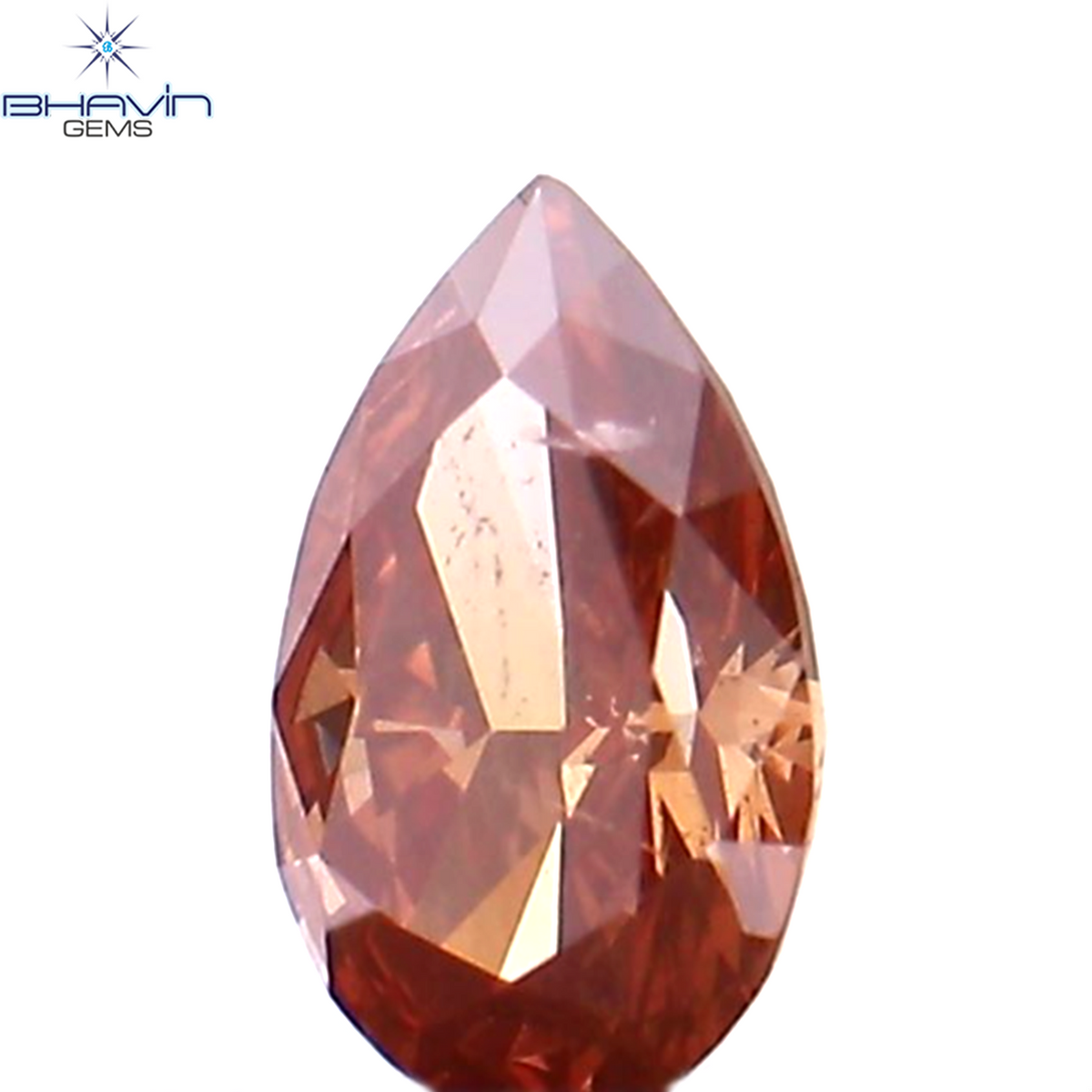 0.11 CT Natural Pear Diamond Enhanced Pink Color Clarity SI1 (4.17 MM)