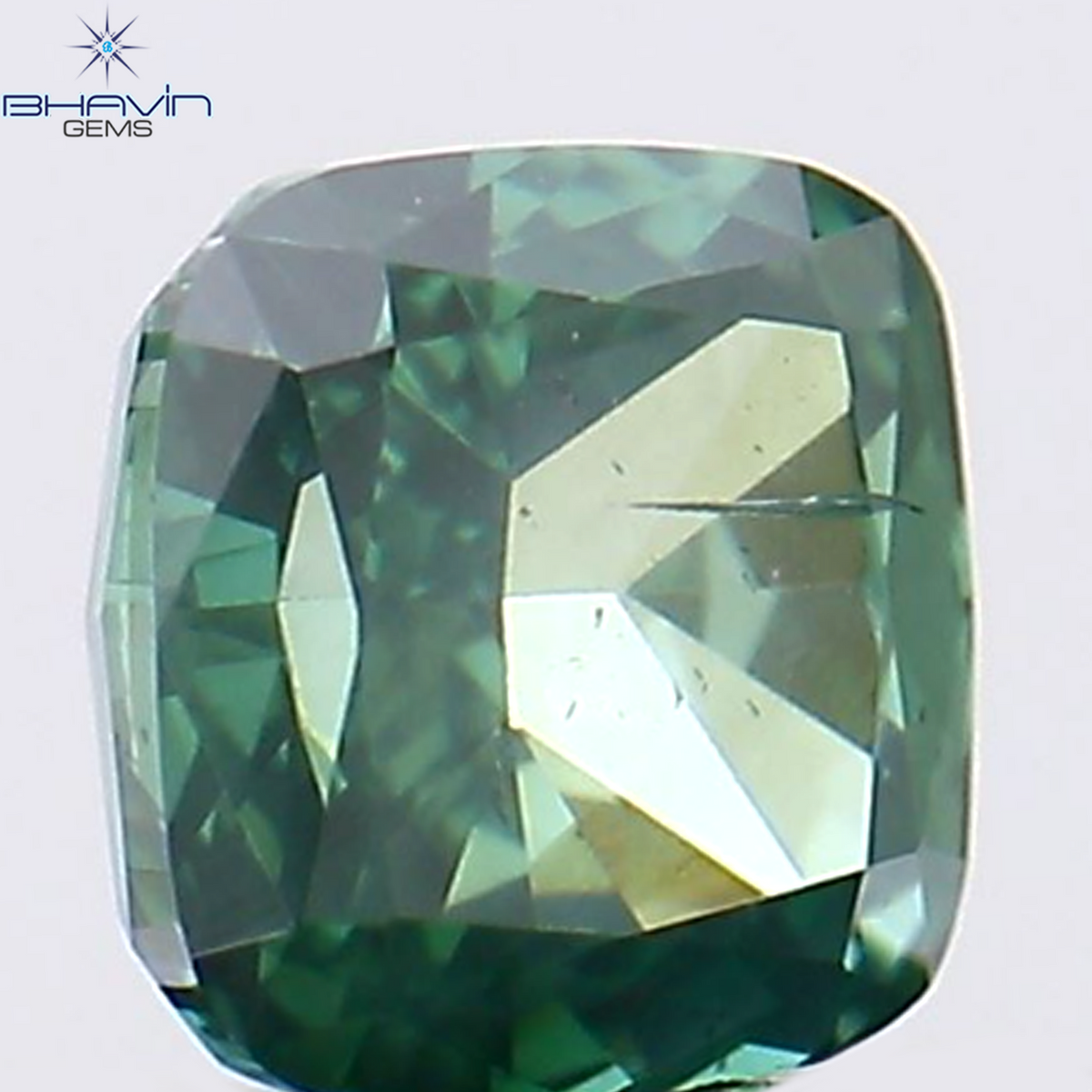 0.30 CT Natural Cushion Diamond Enhanced Blue Color Clarity SI1 (3.73 MM)