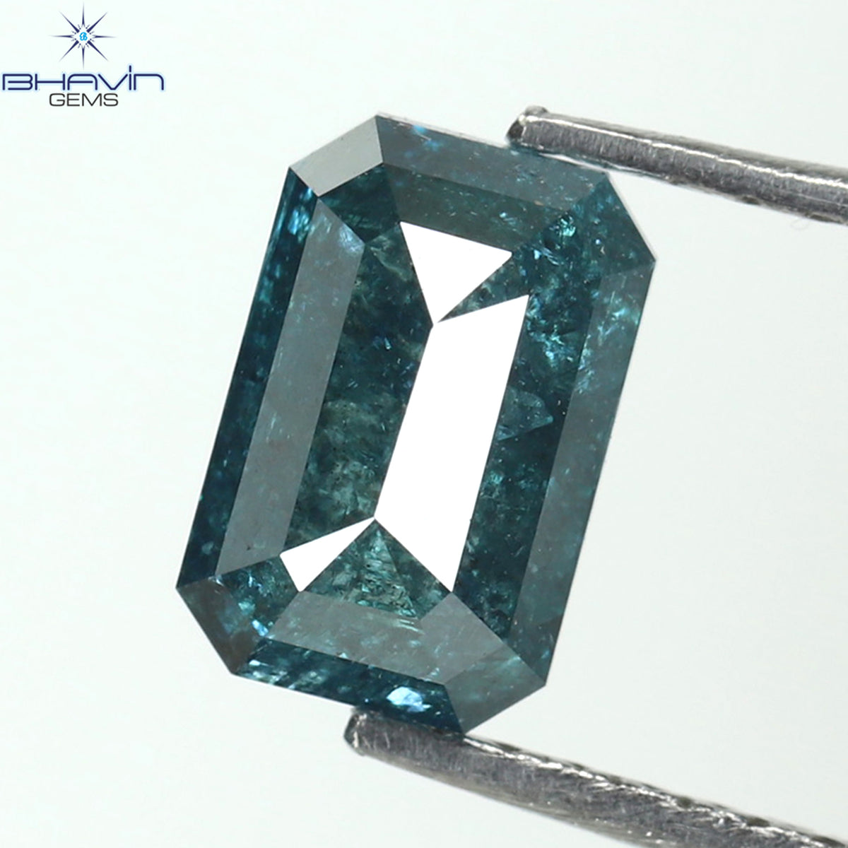 1.11 CT Natural Emerald Diamond Enhanced Blue Color Clarity I3 (7.07 MM)