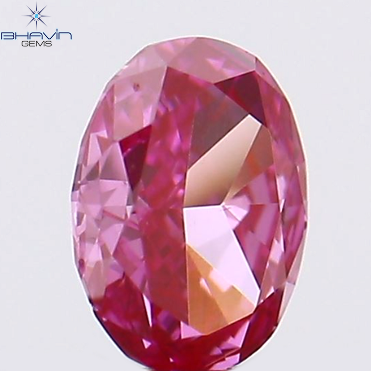 0.08 CT Natural Oval Diamond Enhanced Pink Color Clarity VS1 (3.16 MM)