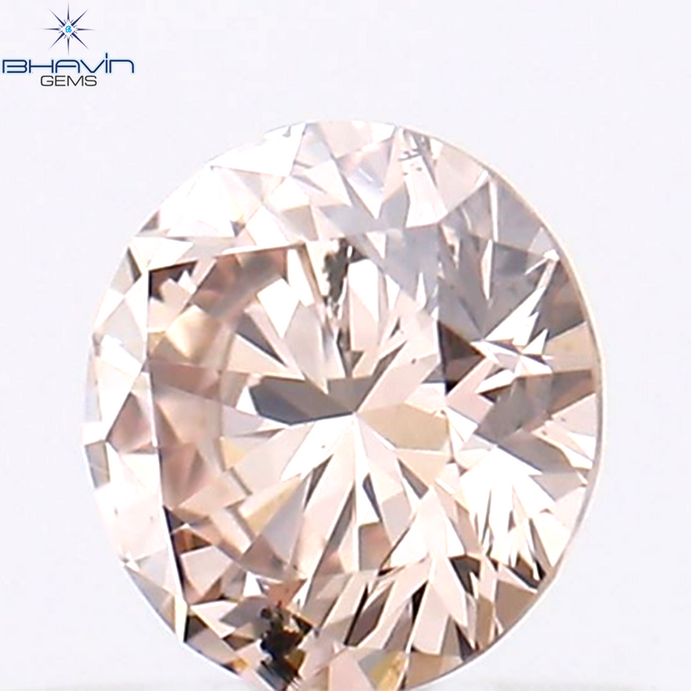 0.21 CT Round Shape Natural Diamond Pink Color SI1 Clarity (3.86 MM)