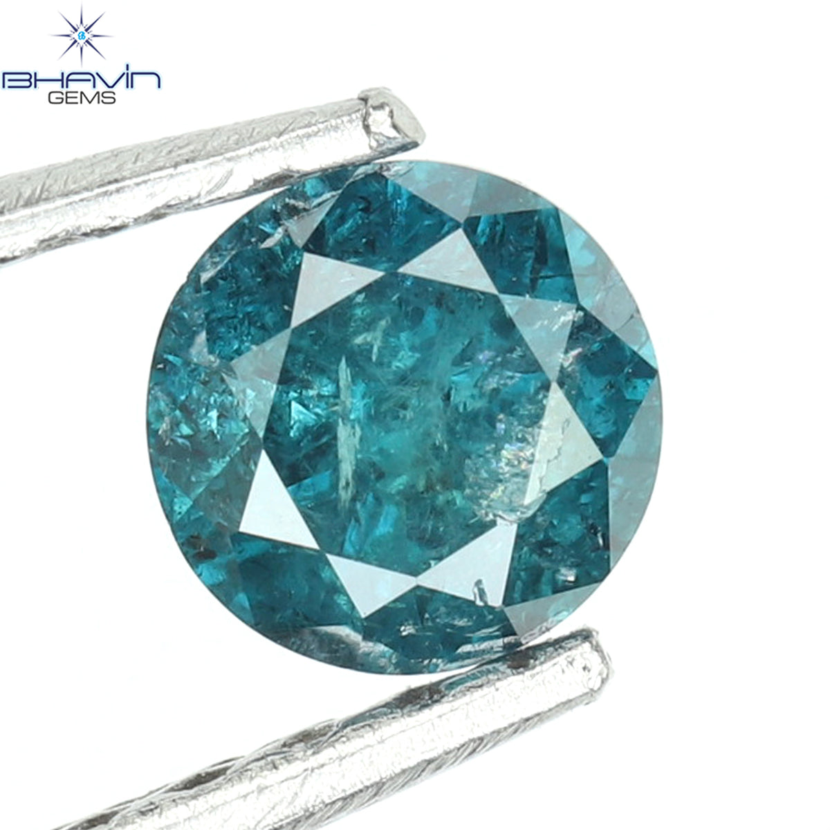 0.26 CT Natural Round Diamond Enhanced Blue Color Clarity I3 (4.00 MM)
