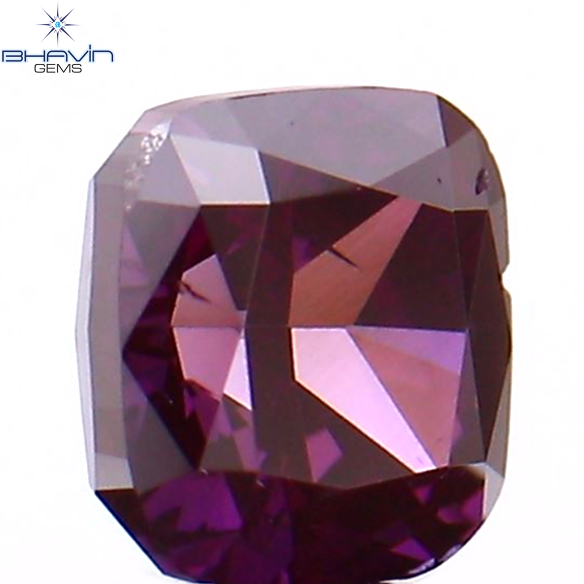 0.21 CT クッション シェイプ ナチュラル ルース ダイヤモンド 強化ピンク色 VS2 クラリティ (3.36 MM)