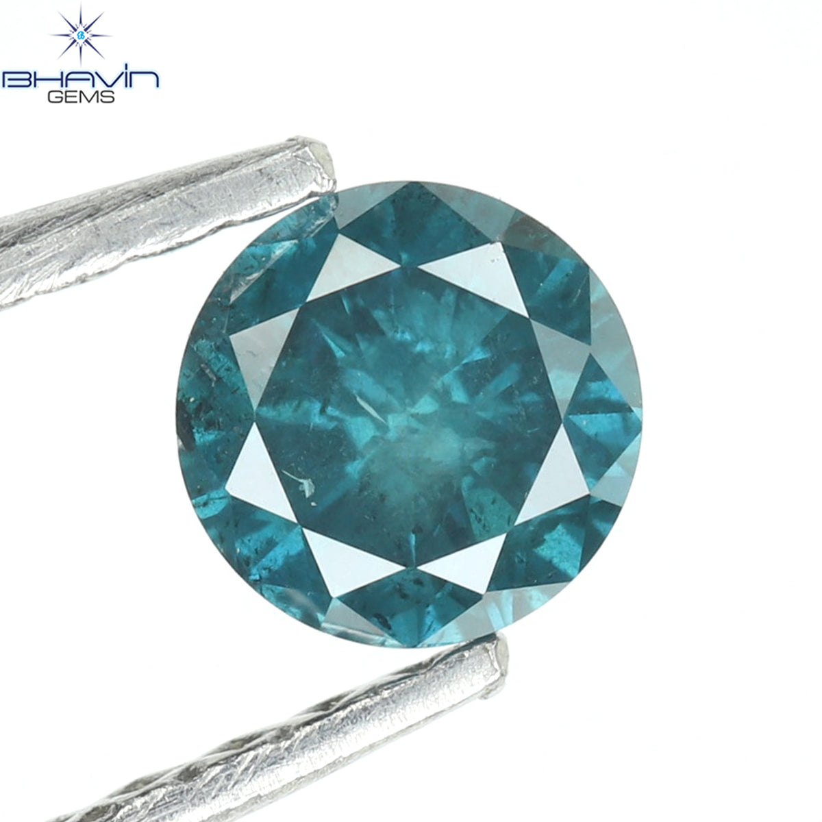 0.28 CT Natural Round Diamond Enhanced Blue Color Clarity I3 (4.15 MM)