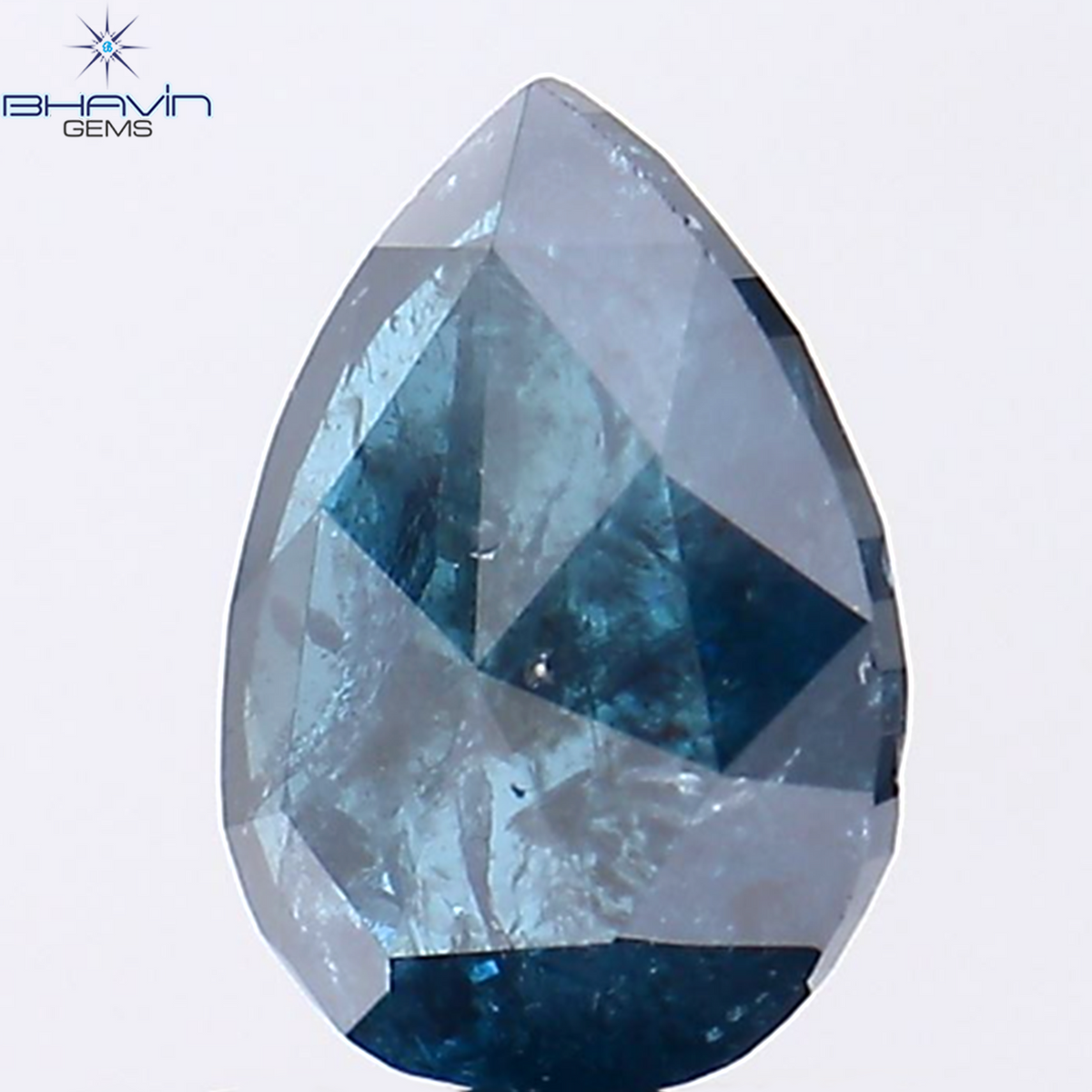 0.97 CT Natural Pear Diamond Enhanced Blue Color Clarity I3 (7.86 MM)