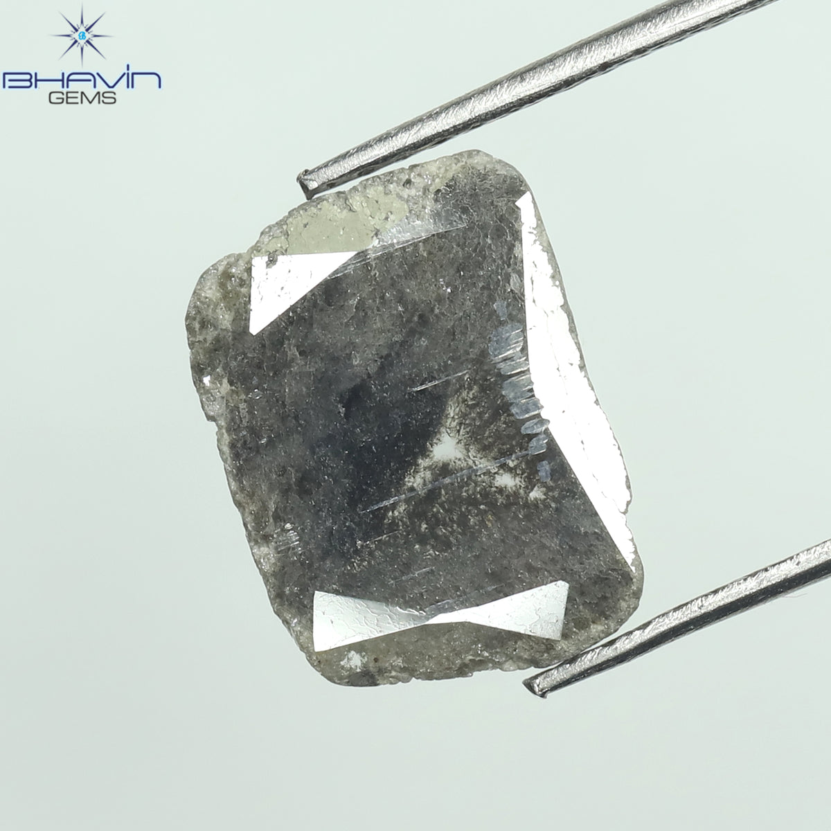 1.28 CT Slice Natural Diamond Salt And Pepper Color Clarity I3 (11.68 MM)