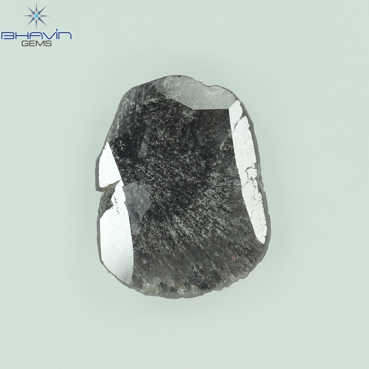 1.28 CT Slice Natural Diamond Salt And Pepper Color Clarity I3 (11.76 MM)